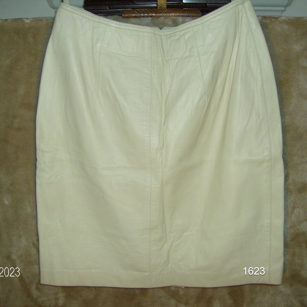 Leather Skirt Tan